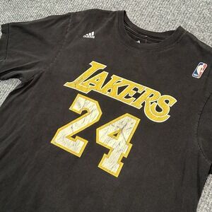Kobe Bryant #24 Los‎ Angeles Lakers Black Adidas Jersey Style T-Shirt